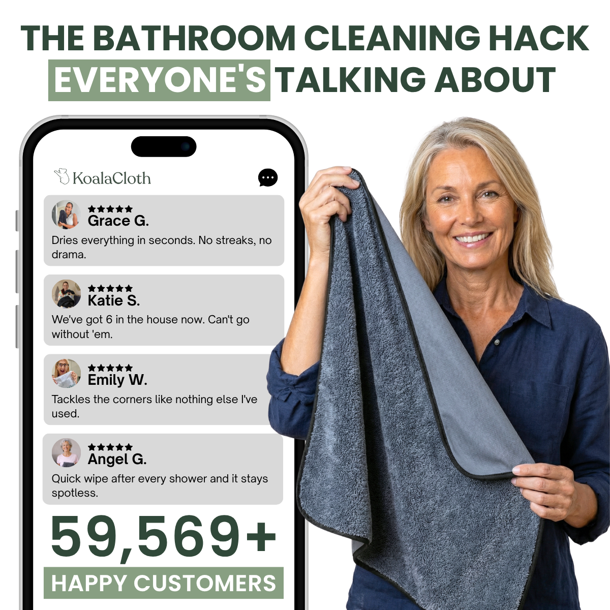 KoalaCloth XXL Bundle (60x40cm) – Streak-Free Cleaning With Just Water