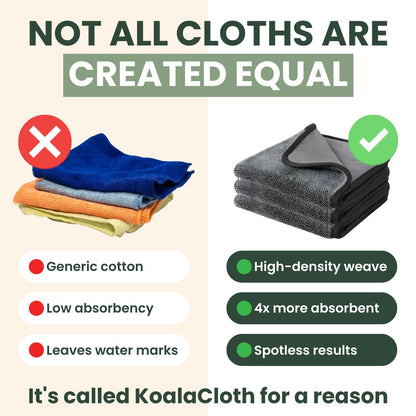KoalaCloth XXL Bundle (60x40cm) – Streak-Free Cleaning With Just Water